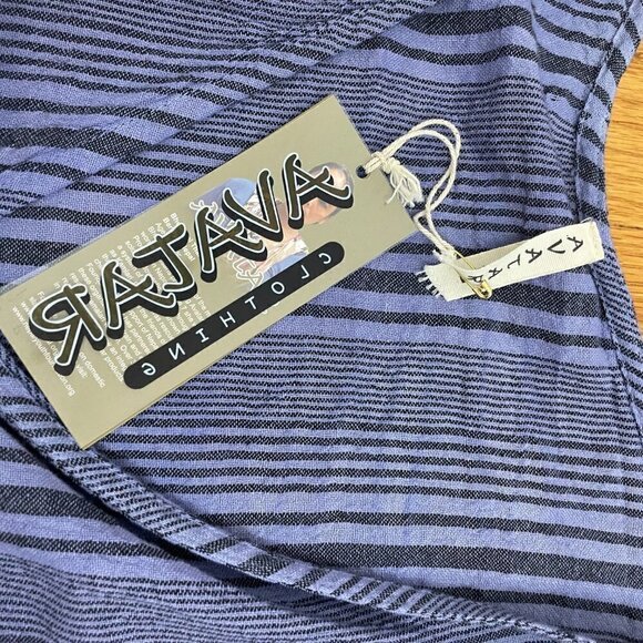 Fair Trade Boho Striped Cotton Cropped Wrap Top with Tie Waist Purple Striped - Picture 11 of 14